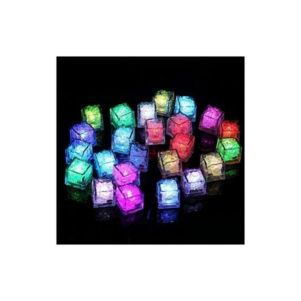 Set of 12 Colorful Ice Cube Luminous LED, Luminous for Wedding Club Bar Drink KTV Decoration Night Light Wedding Party Decor