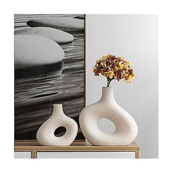 Keramisk blomvas för R, Boho R vas för bröllop matbord hylla R S