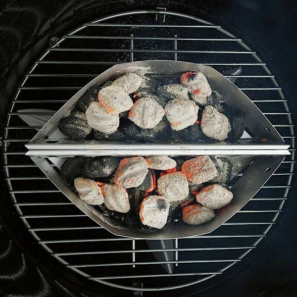 Reservdel för grill och plancha, 7403 Set med 2 kolkorgar för Weber 57 cm kolgrillar, Brikett korg, 47.6 och 67 cm kol