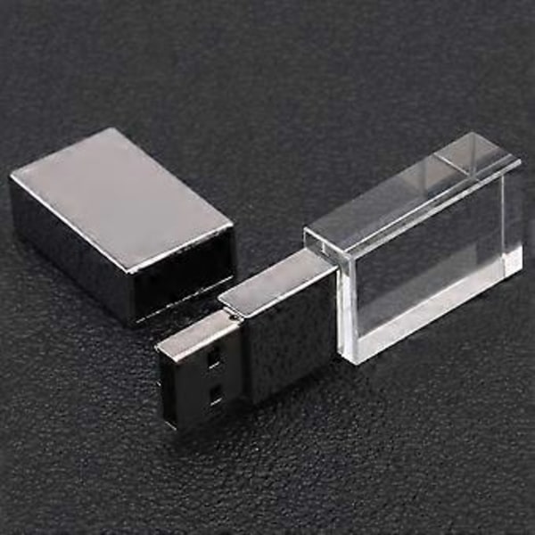 Läpinäkyvä LED Metallinen USB-muistitikku 32gb USB-muistitikku 16gb