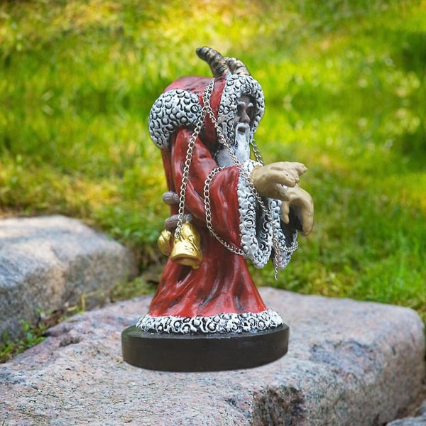 Halloween Krampus Resin Patsas Lammassarvi Joulupukki Veistos Puutarhan sisustus