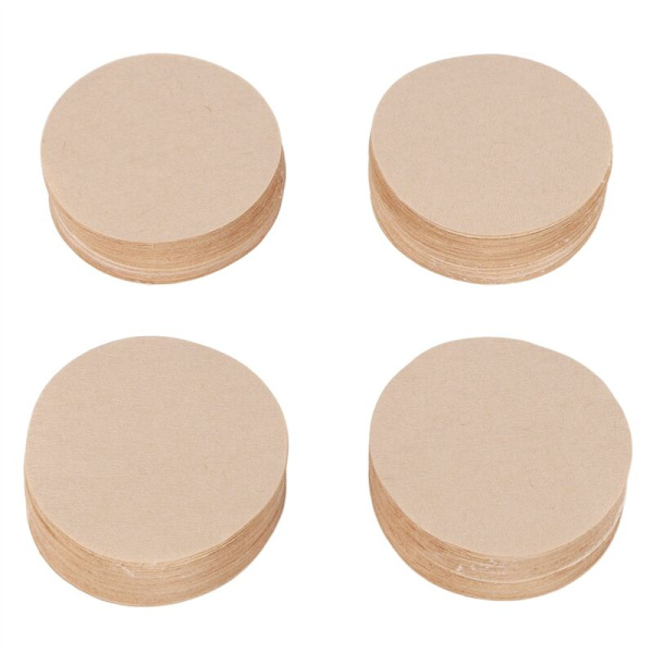 400 st oblekta runda kaffefilterpapper Ersättningsfilterpapper (2,3 tum diameter)