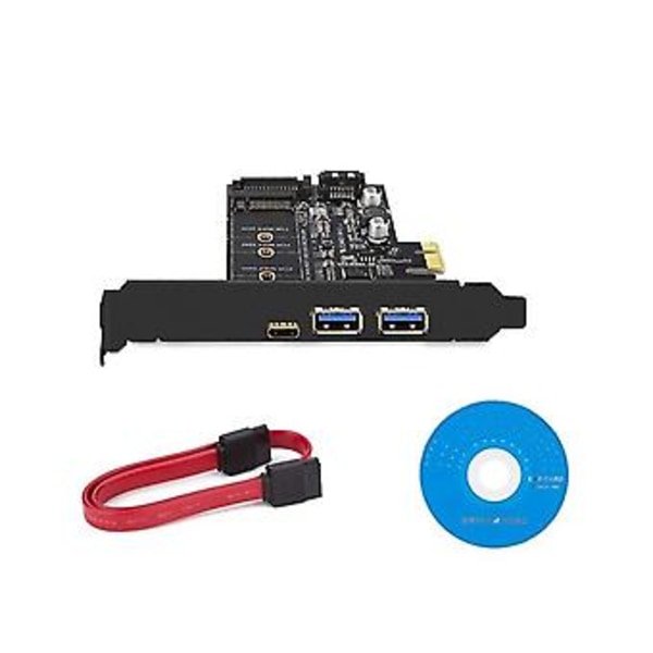 Dual Usb 3.0 Type-c M.2 Pcie Adapter M2 Ssd Sata B Nøgle Til Pci-e 3.0 Konverter Riser Til 2280