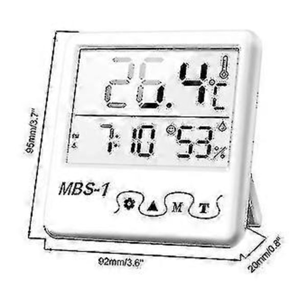 Temperatur- og fugtighedsmåler Præcis Indendørs Hygrometer-termometer Rumfugtighed