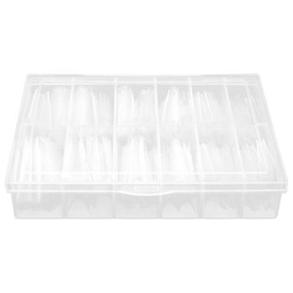 240 st Extra Långa Nagelspetsar Konstgjorda Fransk Tippar för DIY Nagelsalong Transparent
