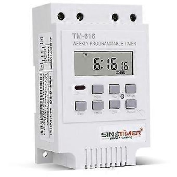 Tm616w-2 30a 220v Elektroninen Viikoittainen Ohjelmoitava Digitaalinen Aikakytkin Rele Ajastin Ohjaus Ajastin Din