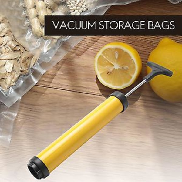 1x Mini Dammsugare Stora Väskor Heminredning Vakuum Handpump (gul)