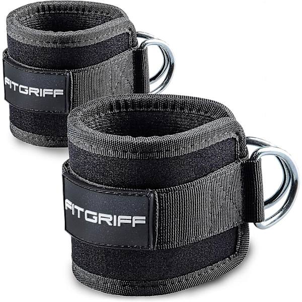 2-pack vadderade fotremmar V1, för kabelmaskinträning, fotledsstöd för män och kvinnor