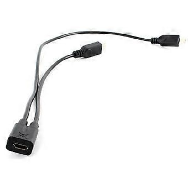 Micro USB Hona 1 till 2 Micro USB Hane Splitter Förlängningsladdningskabel Tråd för Laddning & Dataöverföring USB-Tillbehör