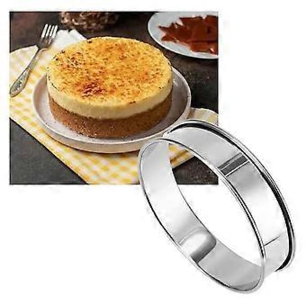 4 Tommers Muffinsformer Crumpetformer, 8 stk. Muffinsformer i Rustfritt Stål Dobbelvalset Terteskall Rund Terteskall