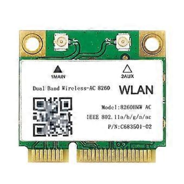 Dual Band Trådlös-AC 8260HMW Half Mini Pci-e Trådlöst Wifi BT-kompatibelt 4.2 Wlan-kort för Intel För för Acer för Dell