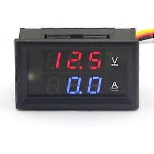 Digital Dubbel LED Display Voltmeter DC 4.5V Till 30V Amperemeter 0 Till 50A Spänningsströmsmätare (d-4)