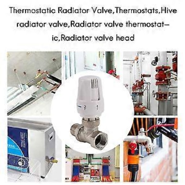 3/4 tum Mässing Termostatisk Radiatorventil Rak Typ Dn20 Automatisk Temperaturkontrollventil Fl