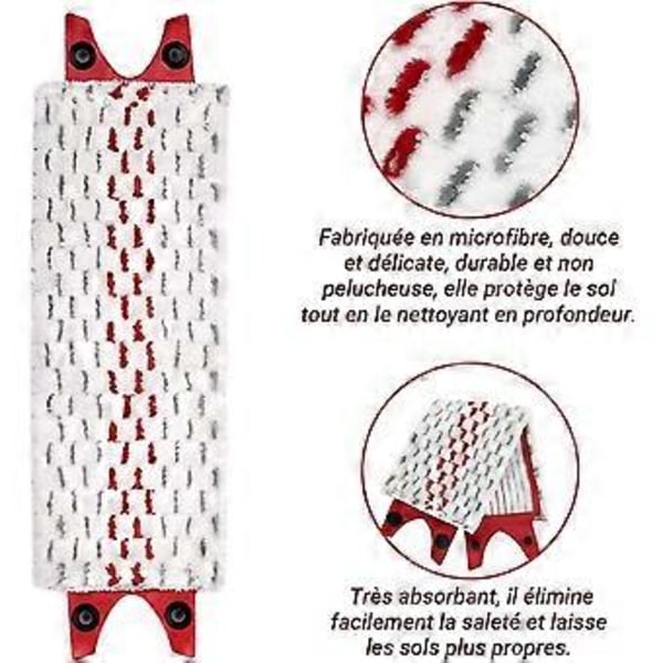 4 st Ersättnings Mikrofiber Pad, Mikrofiber Plattmopphuvuden för Vileda Ultramax 2 i 1 Spray Ersättning, Mopp Refill Dammsugare för Hemmet -shzn