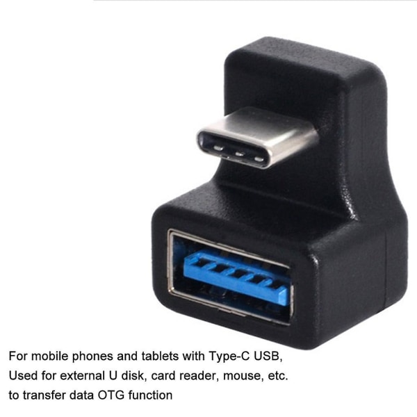 Usb C til Usb3.0 Adapter Usb3.0 (hun) Til Usb Otg Konverter 180 Albue