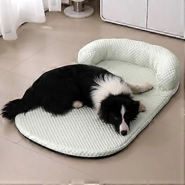 Avtakbar Kjølematte for Hund og Katt, Selvkjølende Stoff, Kjæledyrs Sommer Seng, Vaskbar Kjølesofa for Hunder og Katter D M