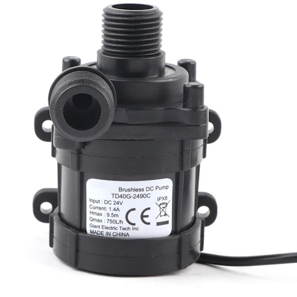 DC 24V 750L/H Ultra Hiljainen Mini Harjaton Vesipumppu