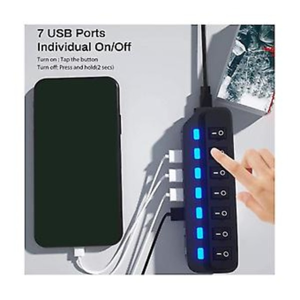 Usb Hub 2.0 Usb Jakaja Hub Adapteri Usb Useita Portteja Adapteri S Lisätarvikkeilla