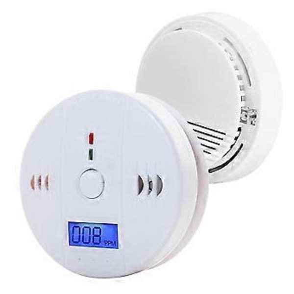 1 stk. Karbonmonoksiddetektor 85db Alarm Sirene Lyd Uavhengig CO-forgiftningsvarsler