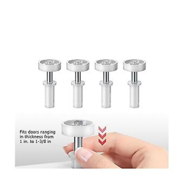 16 stk. Bifold Dør Hardware, Bi-fold Skabsdør Hardware Reparationsværktøjssæt
