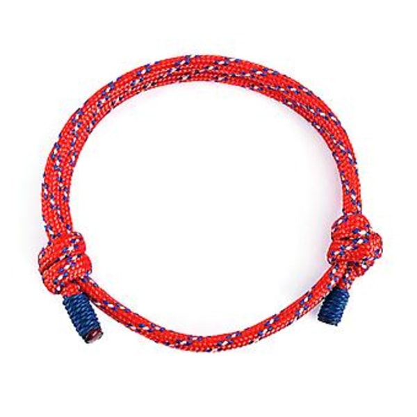 Rött Kamouflage Fallskärmslina Armband - Justerbar Vänskapsdesign