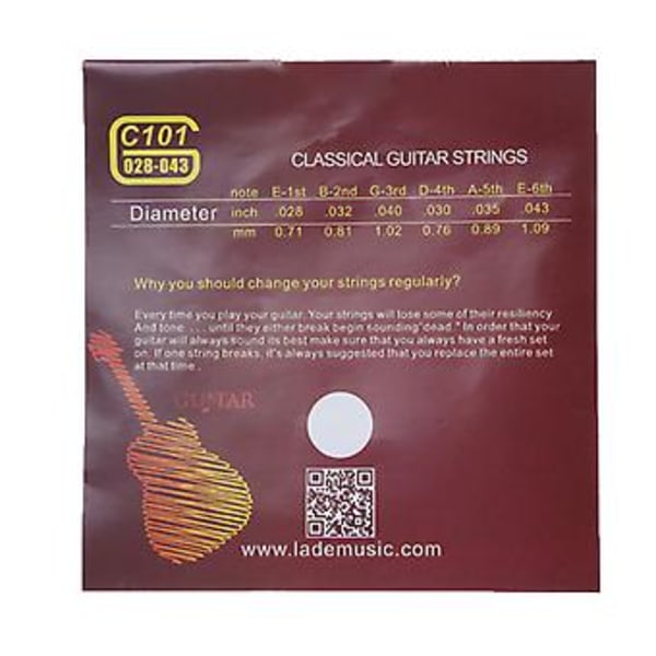 6 stk./sett Akustiske gitarstrenger Klassiske gitarstrenger Pakke for akustisk folkemusikk