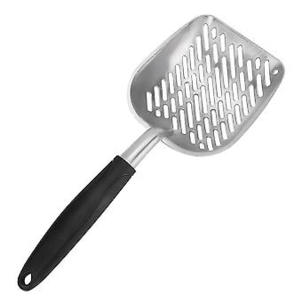 Kattströskopa i aluminiumlegering Siktspade Ihålig Hundvalp Avfallshållare (Svart)