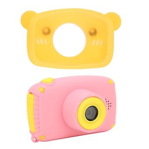 Barnekamera HD Front og Bak Doble Kameraer Multifunksjonelt Barnekamera for 3‑10 År Gammel Oransje