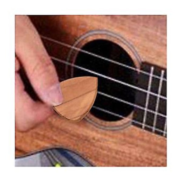 Gitarrplektrumfodral, Lönnfodral Gitarrplektrum H Med 3 Plektrum, För Gitarr