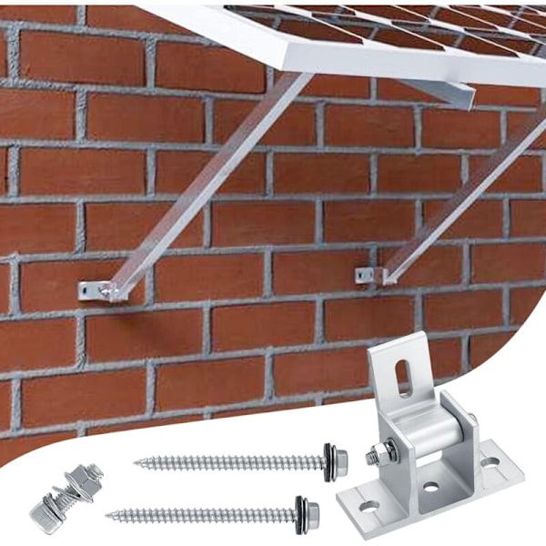 Solcellepanelbrakett, justerbare solcellepanelbraketter, aluminiumsmonteringsbraketter for bobil, tak, solcellepanel