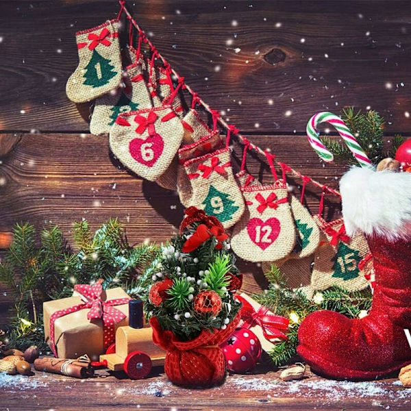 Mini julgran, konstgjord julgran, mini konstgjord gran, god jul-present till hem, butik, kontor, bord, vinterdekorationer (20 cm)