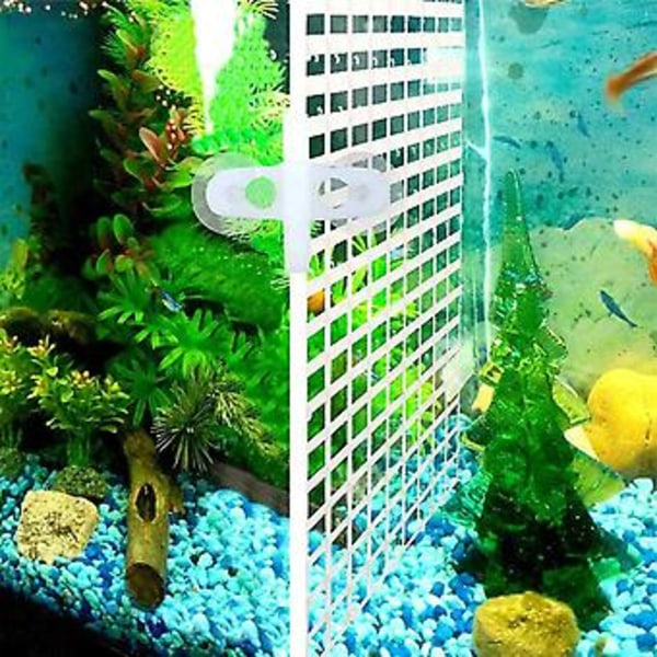 10 stk Akvarium Skillevegg Fisketank Skillevegg Filter Gitter Separasjon Gitterbrett Isolasjonsplate Gitter Wit