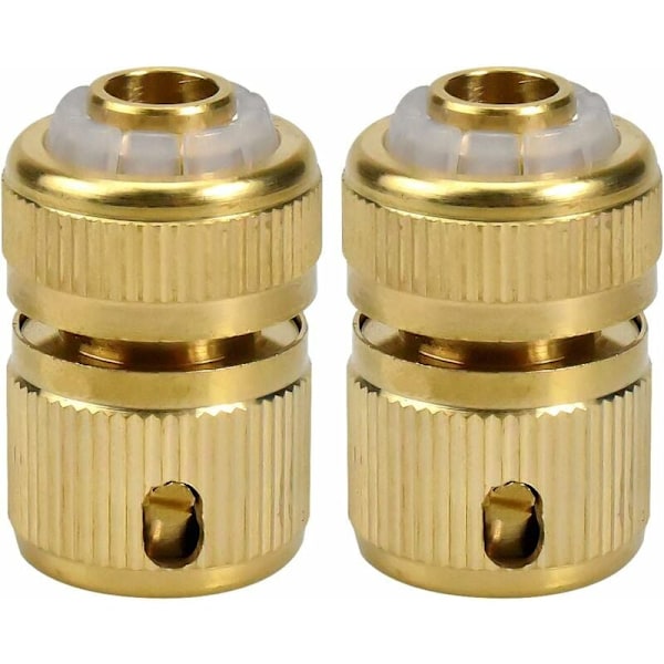 2 stk. Slangeende Hurtigkoblinger Fittings 1/2 Slange Rør Messing Have Slange Kobling Hurtigkobling Dele Hardware til Havevandingsslange Pip