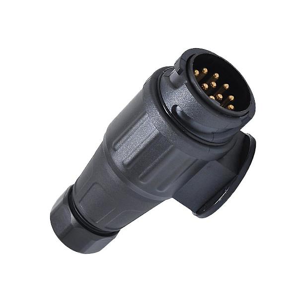 1 stk. 12V anhænger stik plastik vandtæt anhænger 13 polet ledningsføring stik elektrisk stik adapter