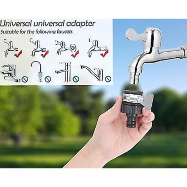2 stk. 16 mm Universal Kran Kobling Adapter Mikser Kjøkken Hageslange Monteringsklemme