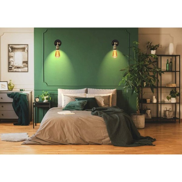 Vintage vägglampa armatur 180° roterbar vägglampa antik vägglampa 2 stycken