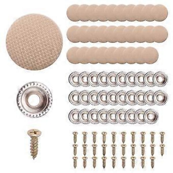 30 stk. Bil Loftbeklædning Fastgørelsesskrue Bil Tag Fast Spænde Snap Nitter Holder Automotive Headliner Reparationsknap Beige