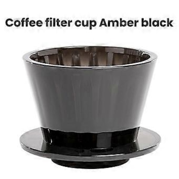 B75 Wave Kaffedrippare Crystal Eye Häll över Kaffefilter PCTG 1-2 Koppar Kaffebryggare Platt Botten 1