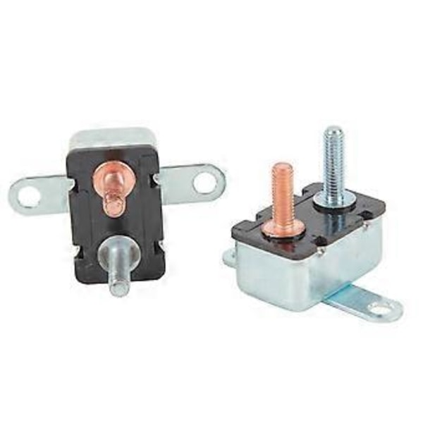 2st Automatiska Återställningsbrytare Kretsbrytare i Aluminiumlegering Överbelastningsskydd för Bil Båt 12V 24V 30A