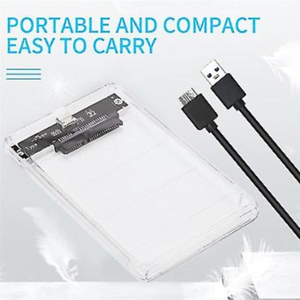 Usb3.0/type-c Hdd Kabinet Til 2,5 Tommer Harddisk