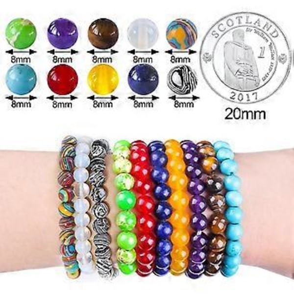 100 stk. Natursten Perler, Runde Gule Løse Ædelsten Perler Til Smykker Armbånd Halskæde Øreringe Fremstilling Krystal Jade Perler Til DIY Håndværk