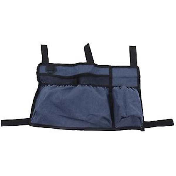 Multi Pocket Oxford Klud Rollator Opbevaringstaske Kørestol Side Hængende Opbevaringstaske Rollator Kurvetaske Blå