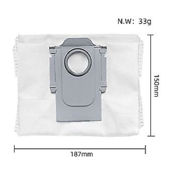 10 stk. D-pose for S7 Maxv Ultra / Q5+ / Q7+ / Q7 Max+ / T8 Støvsuger D-beholder reservedel