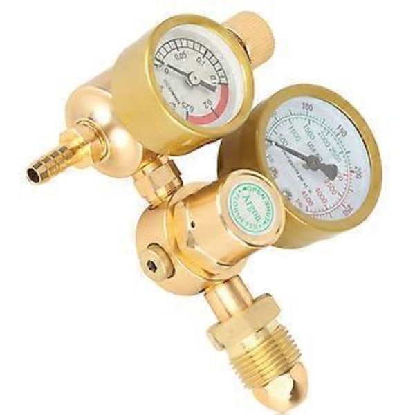 Svets Gasregulator Argon CO2 Mätare Flödesmätare Ventil MIG TIG Flödesmätare G5/8in Hankontakt Inlopp 1/4in Utlopp