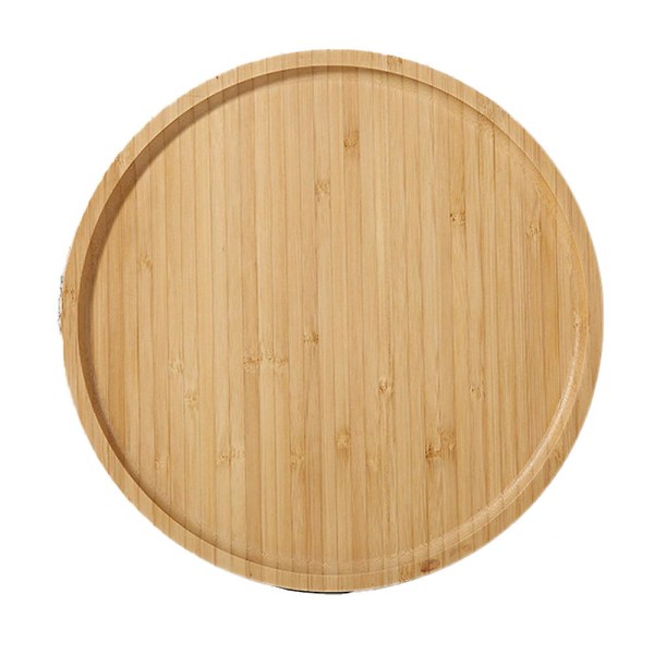 Pyöreä puinen tarjotin Koristeellinen puinen ruokatarjotin tyyli1