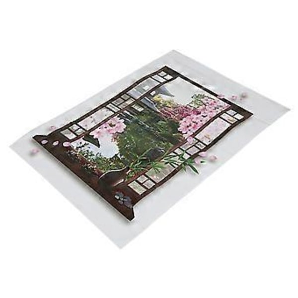 3D Fönster Persikoblom Konst Väggdekal Avtagbar Mural