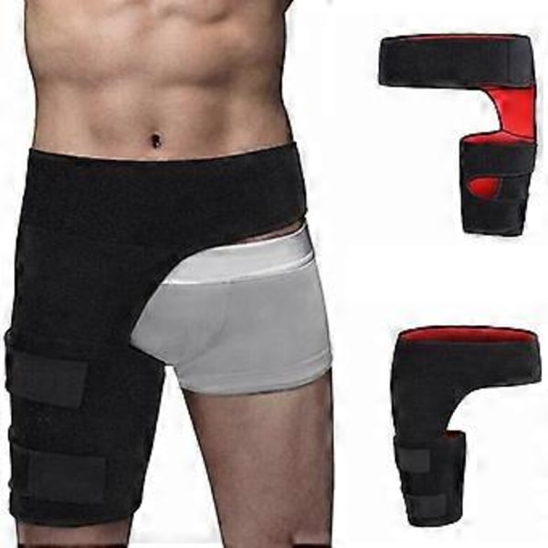 Kompressionsbandage til hofte, iskiasnerve smerte lindring lår hamstring, led, arthritis, lyske wrap til overanstrengte muskler