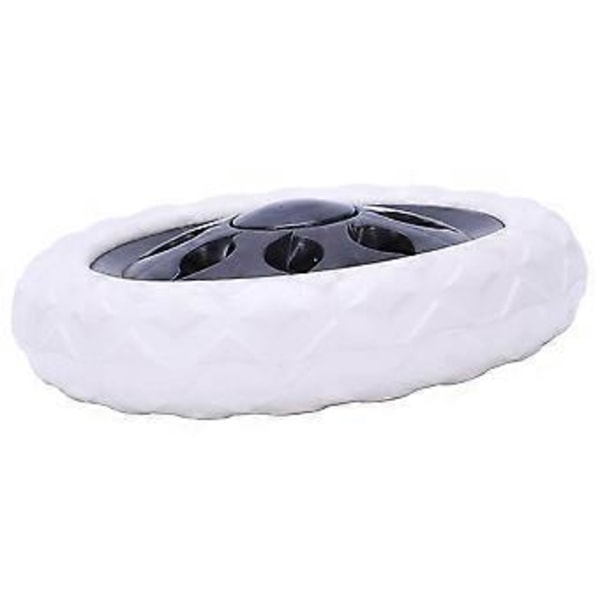6 stk. Hot Wheel Design Trillekoffert Reisetraller Hjul 15,8 X 3,4 Cm - Svart og Hvit