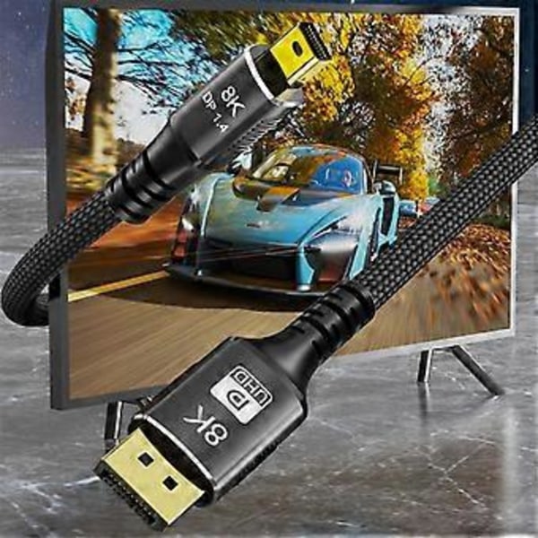 Mini DP til DP 1.4 Adapterkabel 8K 60Hz Videodatakabler for Skjerm 1 Meter