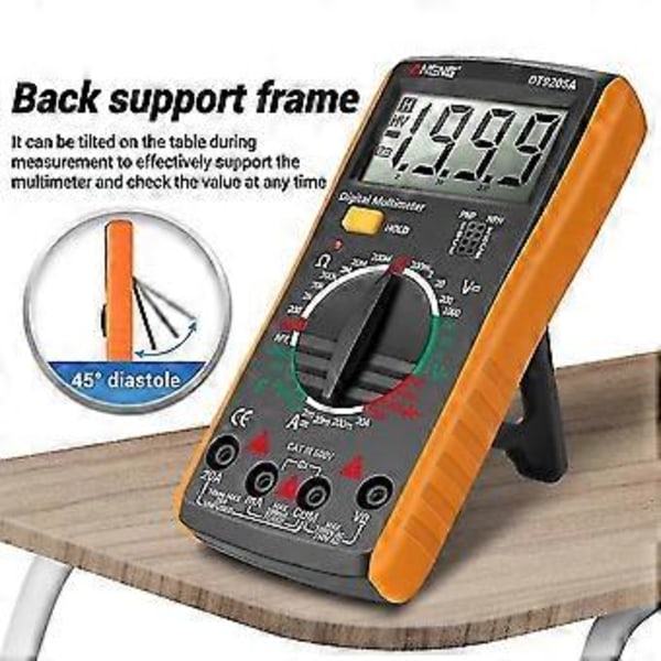 Aneng Dt9205a Digital Multimeter AC/DC Transistor Tester Elektrisk NCV Test Meter Professionel Anal